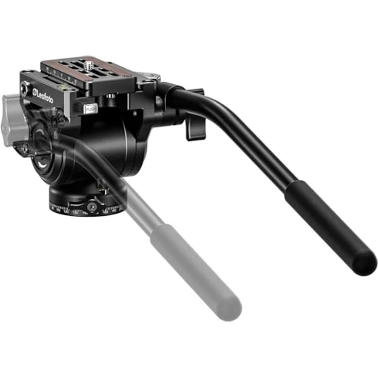 Leofoto Videoneiger BV-5L, kompakter Aluminium Videokopf mit 360° Panorama und 90° vertikaler Achse, schwarz – Bild 4