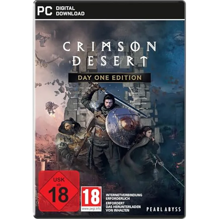 Pearl Abyss Crimson Desert Day One Edition, PC-Spiel mit exklusivem "Khaled-Schild" DLC und nahtloser Open-World-Erfahrung