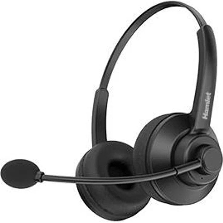 Hamlet HHEADM-BTS, Kabelloses Bluetooth-Headset mit Mikrofon, 20 - 20000 Hz, Geräuschunterdrückung, Schwarz