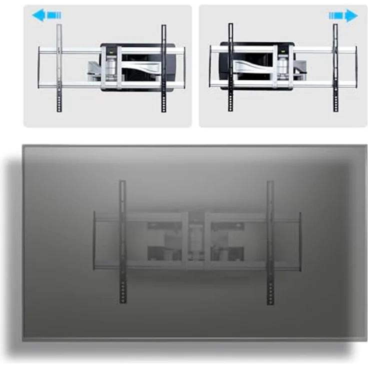 StarTech Robuste, vollbewegliche TV-Wandhalterung für Flachbildschirme bis 100 Zoll, 85 kg, VESA-kompatibel, flaches Design, TAA-zertifiziert – Bild 3