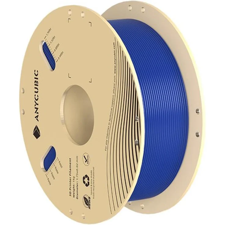 ANYCUBIC PLA 1 KG Filament - Blue, hochwertiges 3D-Druckmaterial mit gleichmäßigem Durchmesser, biologisch abbaubar und starke Haftung