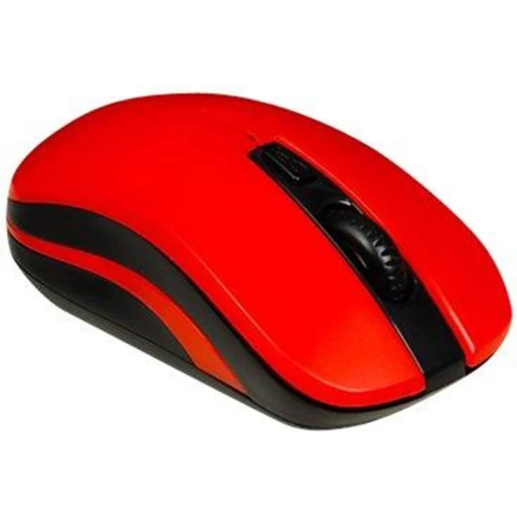 iBOX LORIINI RED, kabellose Maus mit 2.4 GHz Technologie, optisch, schwarz-rot, 3 Tasten, rechts- und linkshändig