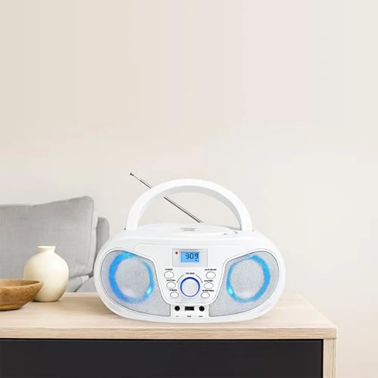 Silva 210721 Schneider MPC 25.4, Microanlage mit USB, Radio, CD- und MP3-Wiedergabe, weiß – Bild 8