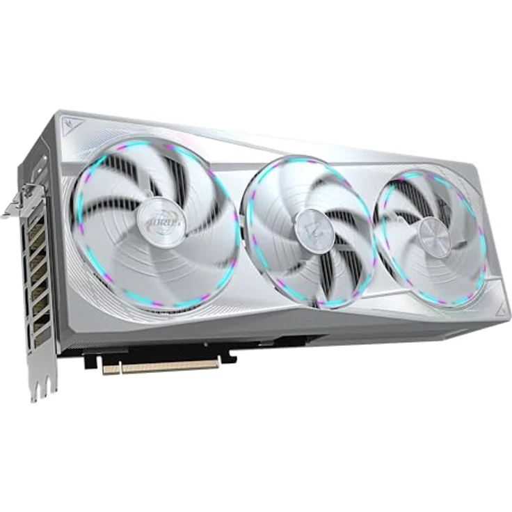 Gigabyte AORUS GeForce RTX 5080 Master Ice 16G Grafikkarte - 16GB GDDR7, 256 Bit, PCI-E 5.0, 2805MHz Core Clock, 3 x DP 2.1a, 1 x HDMI 2.1b, NVIDIA DLSS 4, GV-N5080AORUSM ICE-16GD - WINDFORCE Kühlsystem, RGB Halo, Dual BIOS, 4 Jahre Garantie – Bild 3