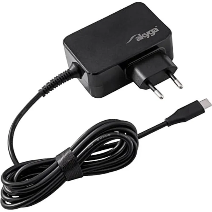 Akyga AK-TB-08 Steckernetzteil 5 V 1 A (45 W), Schwarz, für Notebook und mobile Geräte