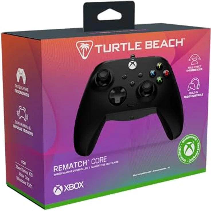 Turtle Beach Rematch Core, Schwarz Wired Gaming Controller, lizenziert für Xbox Series X/S, Xbox One und Windows PCs, ergonomisches Design, Hall-Effekt-Daumensticks, duale Rumble-Motoren, Control Hub App – Bild 8