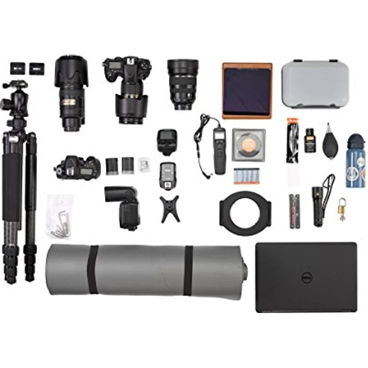 Rollei Outdoor Fotorucksack 60 L - Extra großer Rucksack mit Platz für Zwei Kameras und Ausrüstung inkl. Regenschutz schwarz – Bild 5