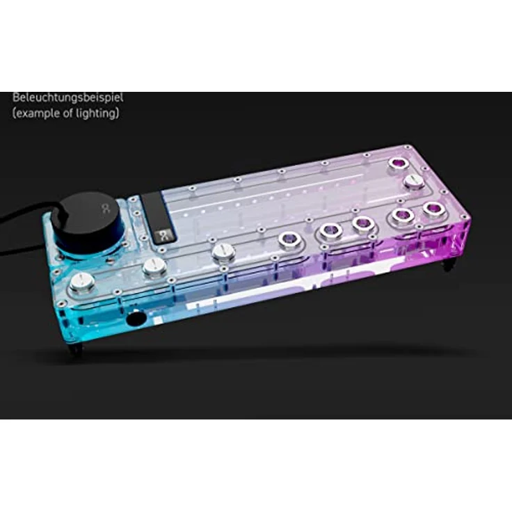 Alphacool Core Distro Plate 360 mm Rechts mit VPP, ARGB - Acryl, Wasserkühlung – Bild 3