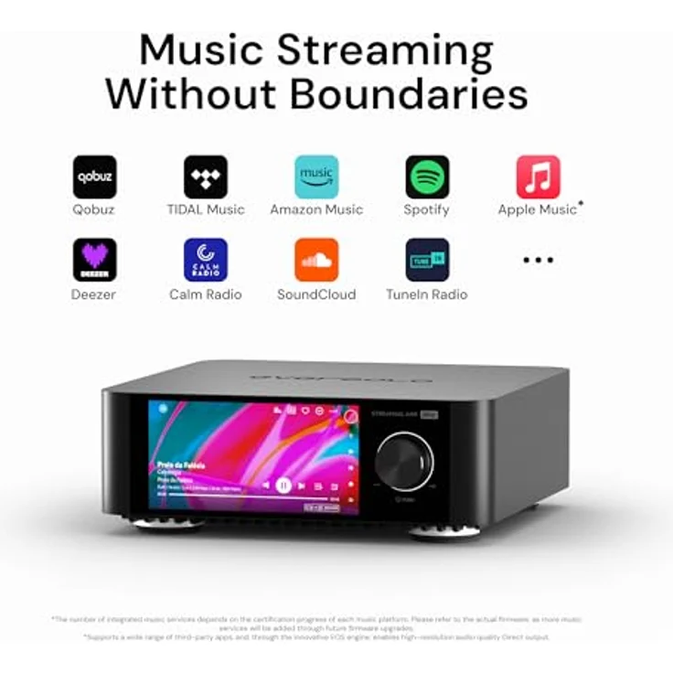 Eversolo Eversolo Play Kompaktanlage, Streaming Verstärker mit 5,5 Zoll Touch-Display, 60W Verstärkung, HDMI ARC und Multi-Room-System, Aluminiumlegierung – Bild 2