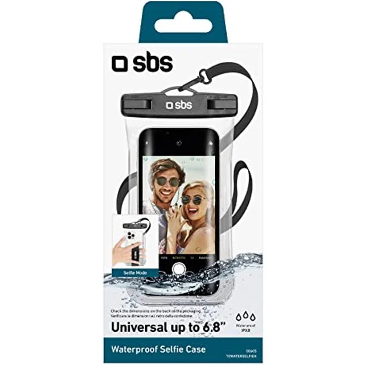 sbs mobile TEWATERSELFIEK Handy-Schutzhülle, universal für Smartphones bis 17,3 cm (6.8), Schwarz – Bild 3