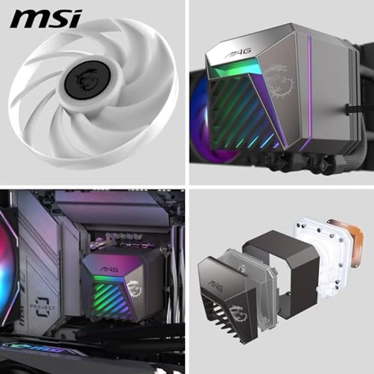MSI MAG CORELIQUID A15 360 COOLER, CPU Wasserkühler, Schwarz – Bild 4