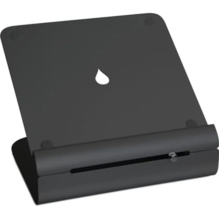 Rain Design iLevel 2 Adjustable Height Stand, höhenverstellbarer Laptopständer aus eloxiertem Aluminium, schwarz