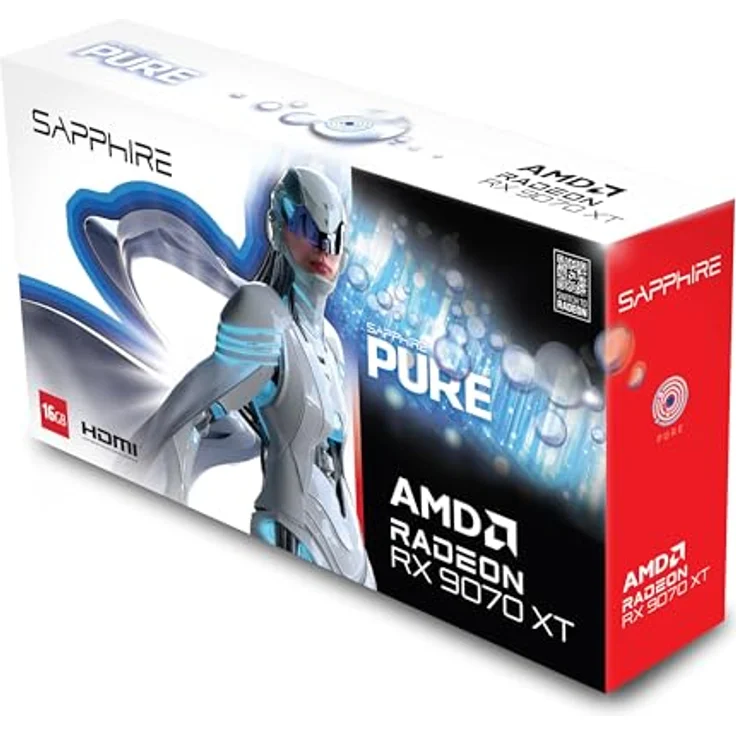 Sapphire Pure AMD Radeon™ RX 9070 XT Gaming OC 16GB DUAL HDMI/DUAL DP, Grafikkarte RX9070XT – Bild 3