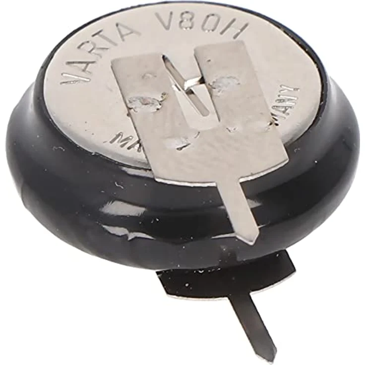 Varta V80H NiMH Knopfzelle, aufladbarer Akku mit 1,2V und 80mAh, Printanschluss +- – Bild 3