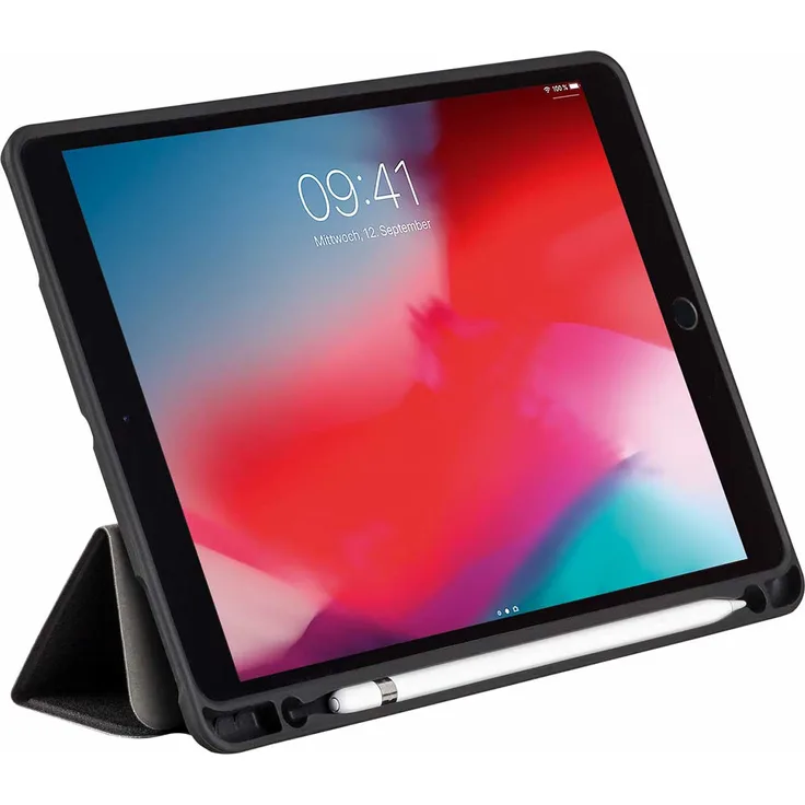 Shockguard SHOCKGUARD SLIM / PEN iPad 10.2 Folio Case schwarz EDU - Leicht, robust, mit Apple Pencil Fach und Ständer