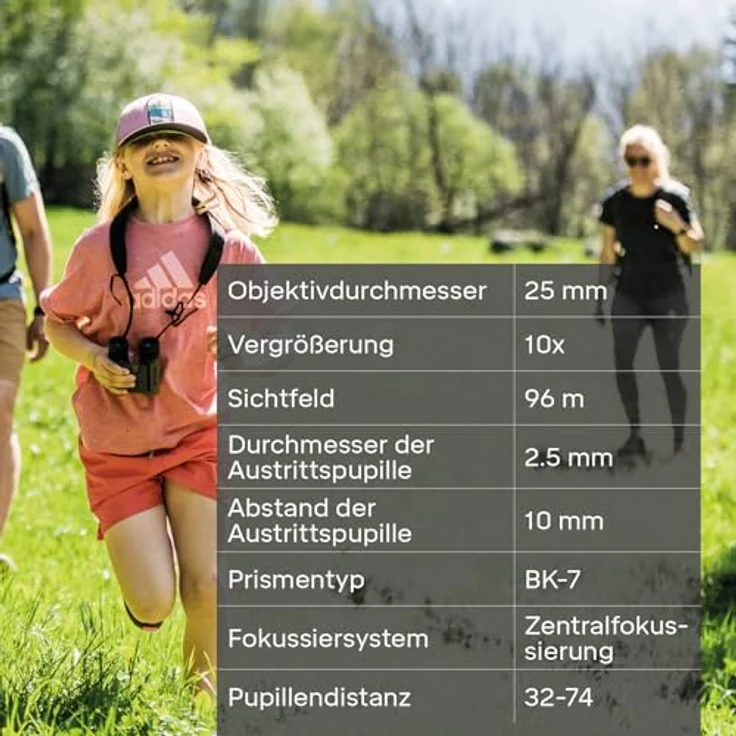 Silva Pocket 10X Fernglas, 10x25 Wasserfest, faltbar mit BK7 Optik, inkl. Etui und Handschlaufen – Bild 3