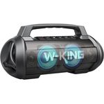 W-king D10 Bluetooth Lautsprecher (42 h, Akkubetrieb), Schwarz, 70 W Leistung, IPX6 wasserdicht