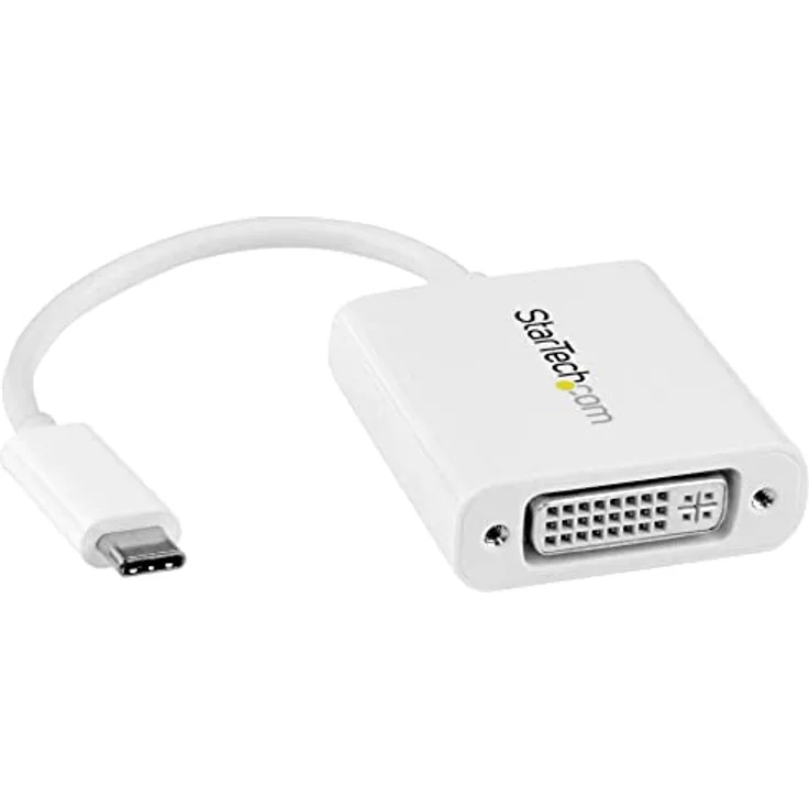 StarTech.com USB-C auf DVI Adapterkabel - USB Typ-C auf DVI Konverter / Adapter - 2560x1600 - Externer Videoadapter - USB Type-C - DVI - weiß (CDP2DVIW)