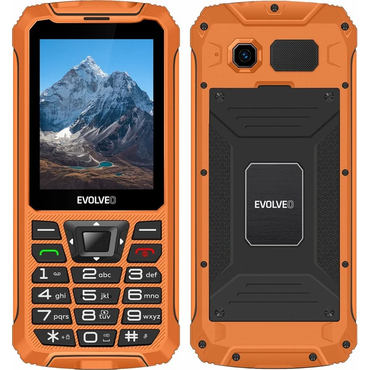 Evolveo StrongPhone Z6, Dualsim Tastenhandy mit 2,8 Zoll Bildschirm, 4000 mAh Akku, orange