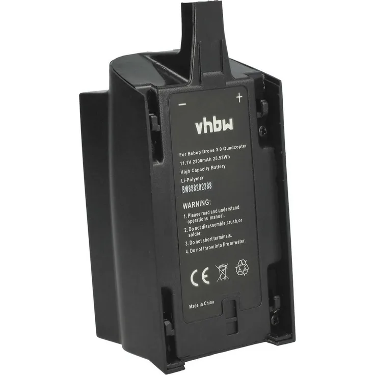 vhbw Akku Ersatz für Parrot PF070083, Li-Polymer 2300 mAh, 11,1 V, wiederaufladbar, schwarz