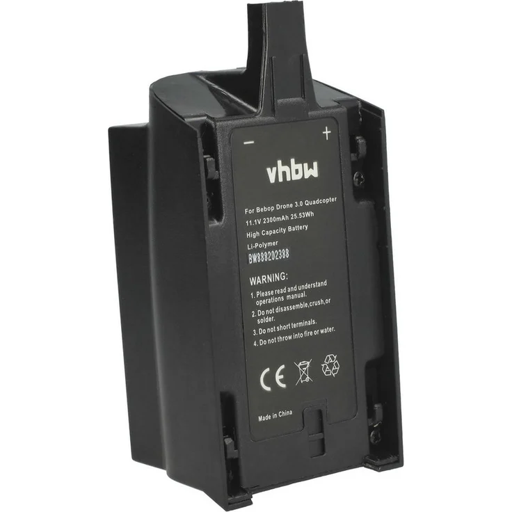 vhbw Akku Ersatz für Parrot PF070083, Li-Polymer 2300 mAh, 11,1 V, wiederaufladbar, schwarz