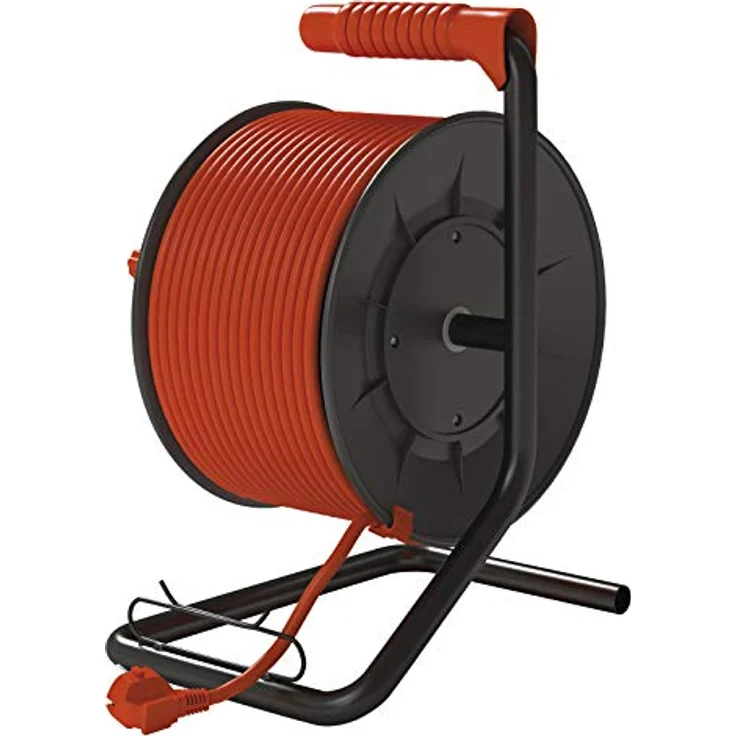 EMOS P092251 Kabeltrommel für Innen, 25 m mit 4 Steckdosen und Schalter, 1,5 mm Schuko, Indoor Trommel, Schutzklasse IP 20, 3680 W – Bild 5