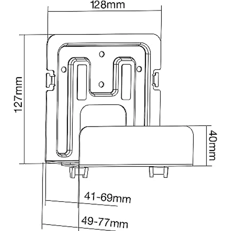 InLine® Halterung für Mediageräte/Streaming-Boxen, 47-76mm, 23152C – Bild 3