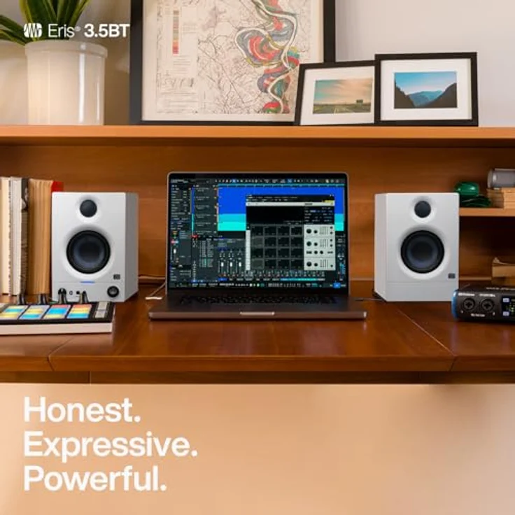 PreSonus Eris 3.5BT Gen 2, 3,5"-Aktivlautsprecher für Multimedia, Gaming, Studio-Musikproduktion mit Bluetooth, 50 W Leistung, Weiß – Bild 2