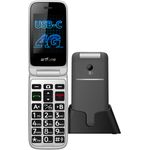 artfone Seniorenhandy G3 | Klapphandy mit Notruftaste | 4G | Zeitansage | Grau