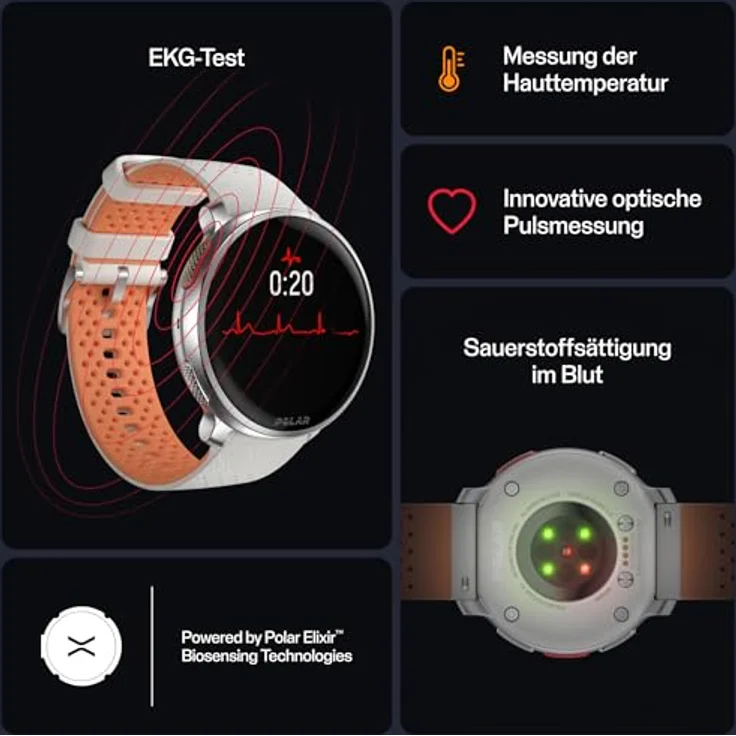 Polar Vantage V3, Sportuhr mit GPS, Fortschrittliches Herzfrequenz-Messgerät und Längere Akkulaufzeit, Sportuhr mit Smartwatch-Funktionen für Männer und Frauen, Offline-Karten, Laufuhr, Triathlon-Uhr – Bild 2
