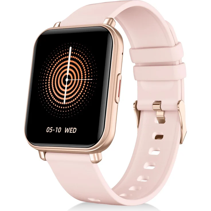 Niceboy WATCH 4, Smartwatch und Fitnesstracker in Roségold, Herzfrequenzmessung, Bluetooth-Funktion, Touchdisplay, lange Batterielaufzeit
