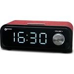 Geemarc VISO Tempo 200-einfacher Musik-Player für Demenz-Kranken-Vintage Lautsprecher sperren/nur 2 Tasten auf der Vorderseite, Rot, 21x11x8cm