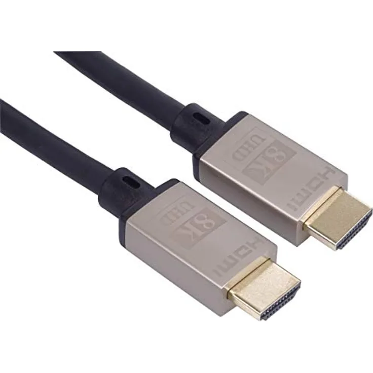 PremiumCord Ultra High Speed HDMI 2.1 Kabel, Auflösung 8K@60Hz 4320p, 3D, eARC, HDR, vergoldete Stecker, Metallanschlüsse, Länge 0,5 m