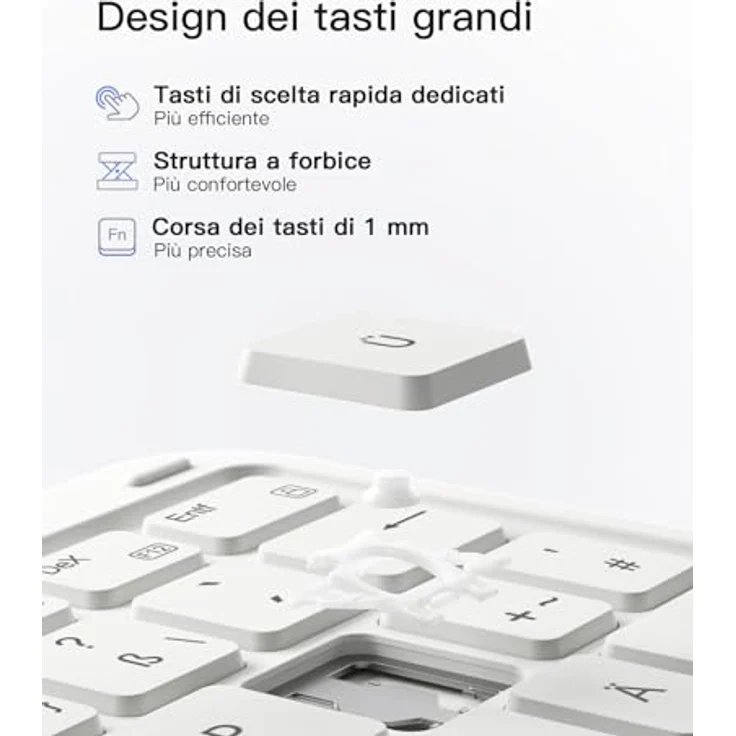 Inateck Hülle mit Tastatur für Samsung Galaxy Tab S10 Lite/S10 FE/S9 FE/S9, Abnehmbarer Hoch-/Querformat Ständer mit Touchpad, QWERTZ, Doppel-S-Pen-Halterung, AceTouch N0064 – Bild 5