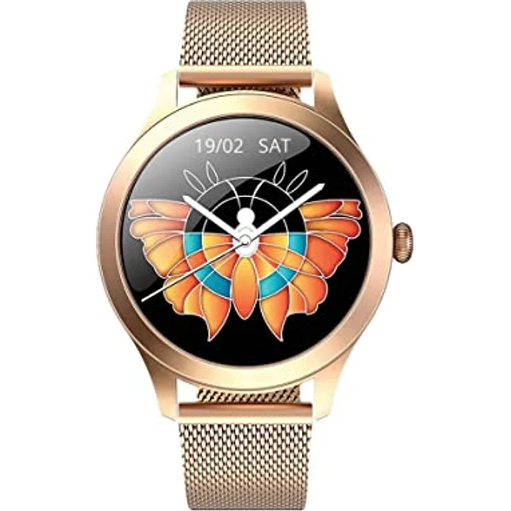 MAXCOM FW42 IP68 Connected Watch mit Schrittzähler und Herzfrequenzmonitor, Gold – Bild 4
