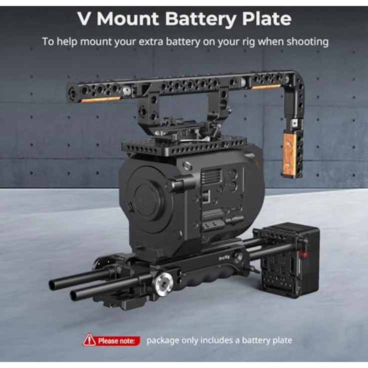 SmallRig 3016 V-Mount-Batterieplatte mit zwei 15 mm Stabklemmen – Bild 3