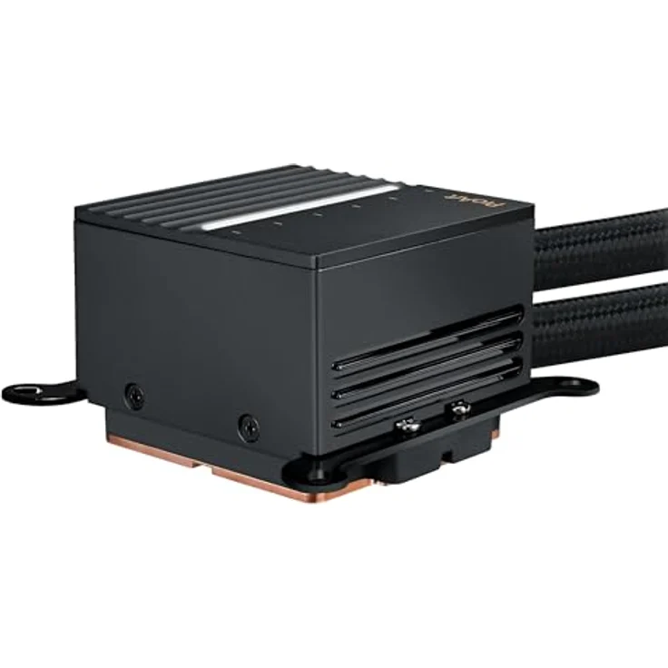 ASUS ProArt LC 420 All-in-One CPU-Wasserkühler (beleuchtete Systemstatusanzeige, Noctua NF-A14 industrialPPC-2000 PWM 140mm Radiatorlüfter, verstärkte, gesleevte Schläuche, schwarz) – Bild 5