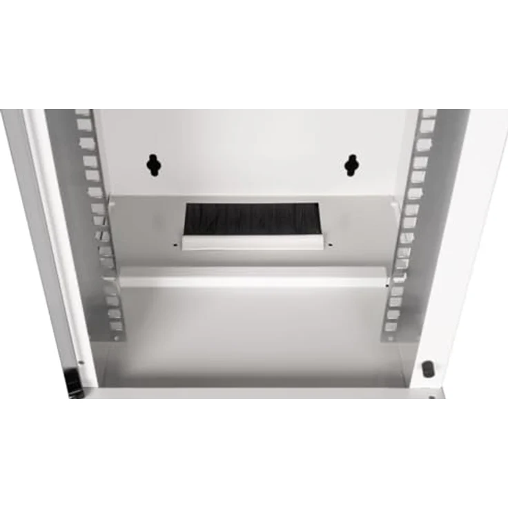 Equip Wandgehäuse 10" 09U 300x300mm grau, Netzwerkschrank mit gehärteter Glasfronttür – Bild 4