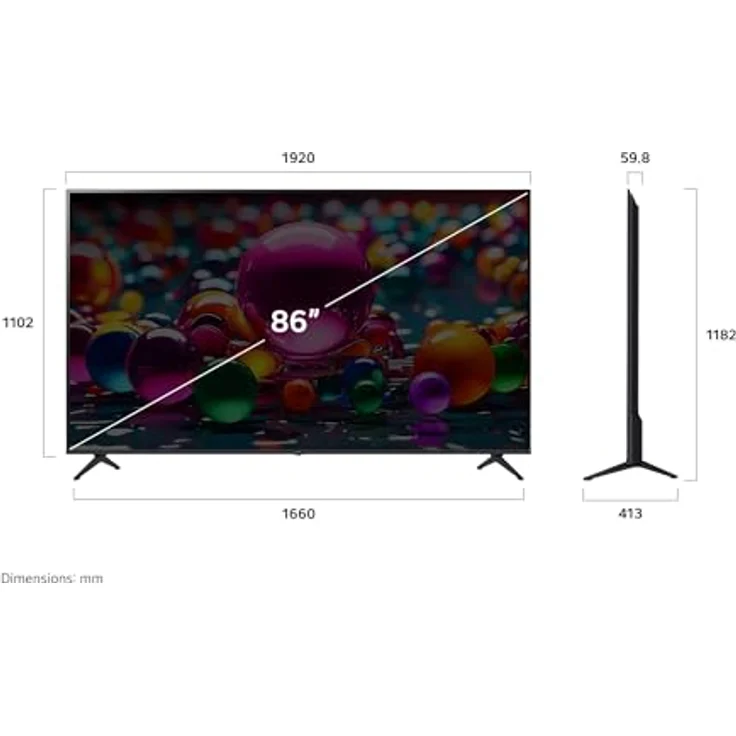 LG 86UA75006LA, 86 Zoll 4K UHD AI TV mit α7 Gen8 4K AI Prozessor, webOS 25, Filmmaker Mode, HGiG-Unterstützung, 60Hz – Bild 4