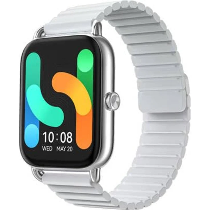 Haylou RS4 Plus Smartwatch Unisex, Einheitsgröße, Metallgehäuse, Silikonarmband, Silver – Bild 4