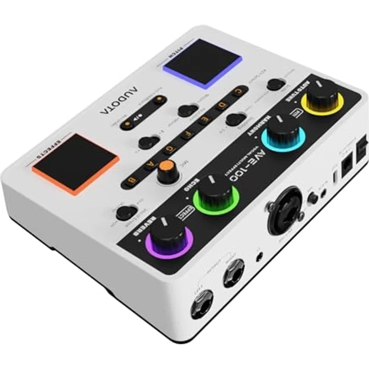 Audota AVE100 Vocal-Prozessor, Multieffekte für Gesang & Streaming, mit Hall, Delay, Tonhöhenkorrektur und USB-Audio-Interface – Bild 3