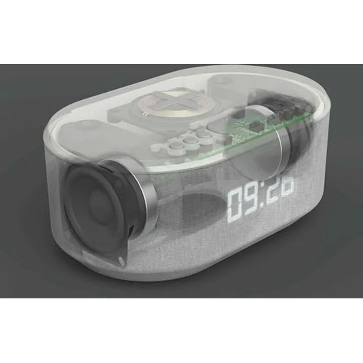 AIC Radiowecker AIC 18 BT, Designer Uhrenradio mit USB, Bluetooth, induktivem Laden, Dual Alarm und weissem LED-Display – Bild 6