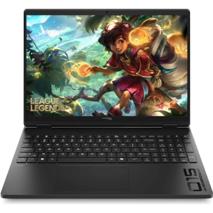 HP HyperX OMEN 15-gb0150ng, 15.3" WUXGA IPS Gaming Laptop, AMD Ryzen 5 240, 16GB RAM, 512GB SSD, RTX 5050, schwarz – Bild 1
