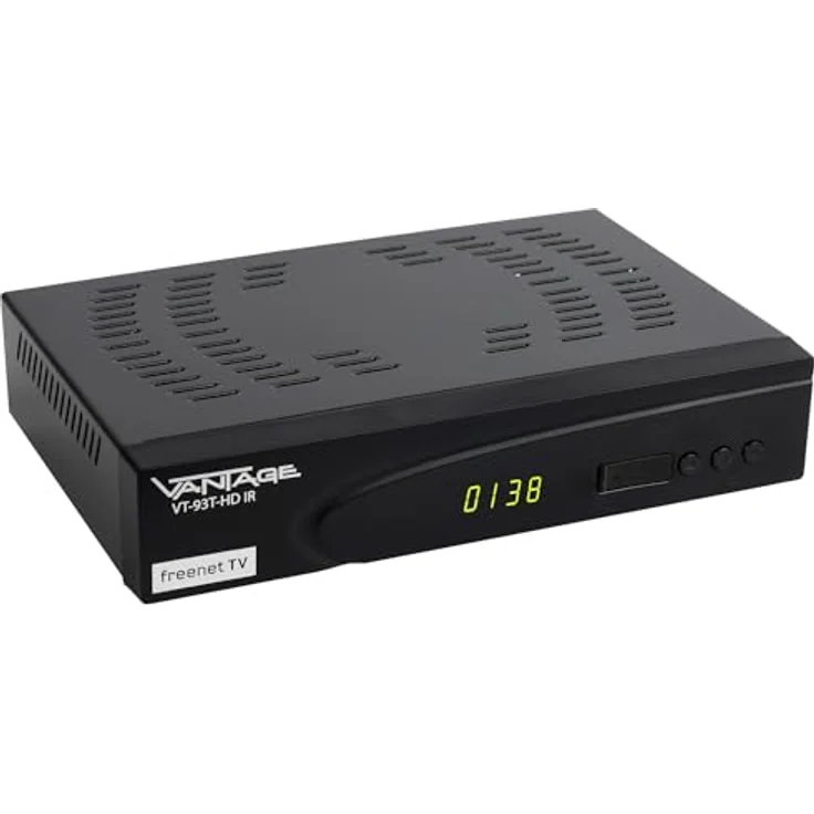 Vantage VT-93 C/T-HD Universal Combo-Receiver für den Empfang von Kabel- & DVB-T2 Signalen, PVR-Funktion, USB-Multimedia, freenet TV, EPG, Time Shift, mehrsprachige Menüführung, schwarz – Bild 3