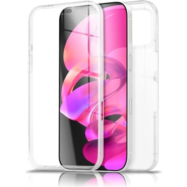 NALIA 360Guard Hülle für Apple iPhone 17 Pro Max, 360° Rundumschutz, Ultra klare Full-Body Handyhülle, kratzfeste PC-Rückseite & gehärtete Displayfolie, transparent & anti-gelb, wireless-fähig – Bild 1