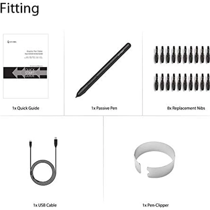 XP-Pen Star G640 Grafiktablett 6x4 Zoll Zeichentablett OSU! Pad mit batterielosem Stift 20 Ersatzminen, USB, 8192 Levels Druckempfindlichkeit, 60 ° Neigungswinkel, Schwarz – Bild 6
