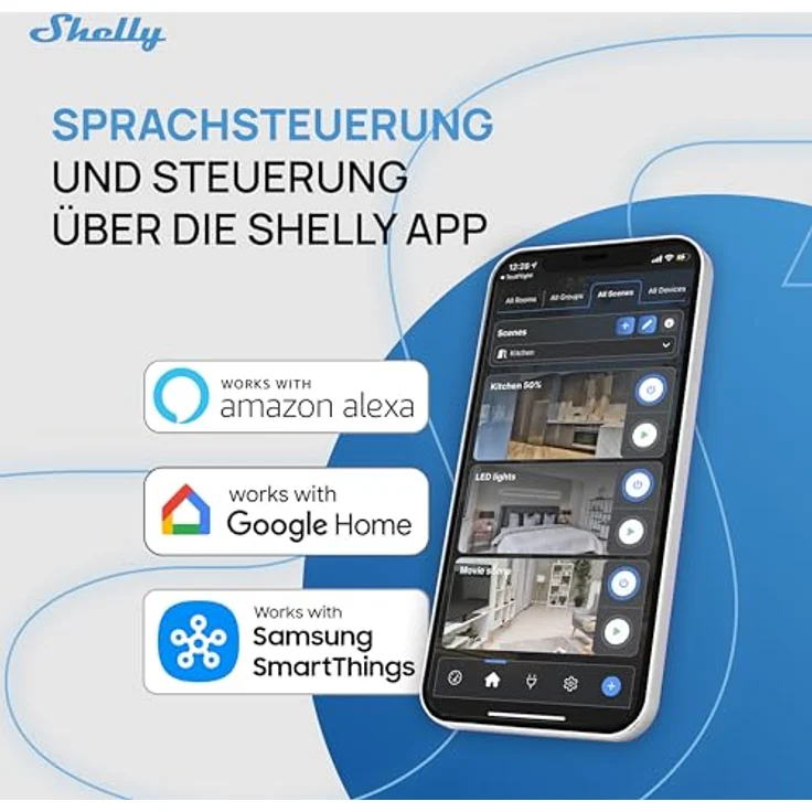 Shelly Wall Display X2 + Blu H&T, Smart Home Hub mit Echtzeitdaten für Temperatur und Luftfeuchtigkeit, Silber – Bild 8