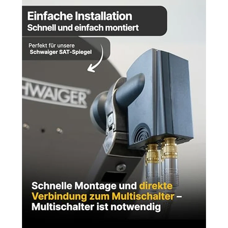 Schwaiger Quattro Switch Lnb digital für Multischalter – Bild 5