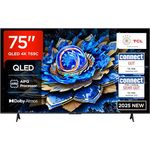 TCL 75T69C, 75 Zoll QLED Direct LED TV, 4K HDR, Smart Google TV mit Dolby Vision & Atmos, kompatibel mit Google Assistant & Alexa, Motion Clarity, HDMI 2.1