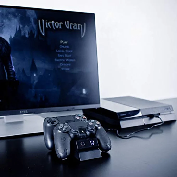 Venom Twin Docking Station, lädt zwei Dualshock 4 Controller gleichzeitig ohne Kabel, mit LED Anzeige - Playstation 4 – Bild 2